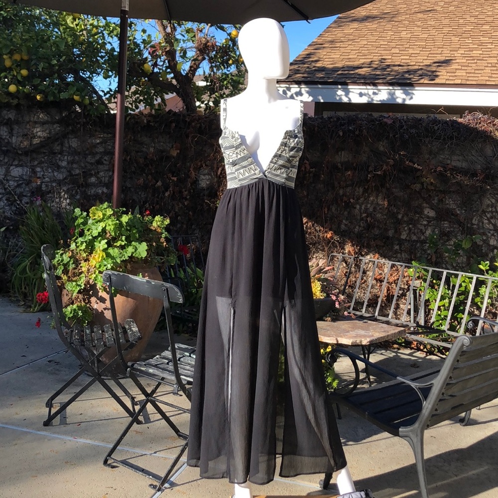 Love, Fire Gray & Black Sleeveless Midi Dress SzXS